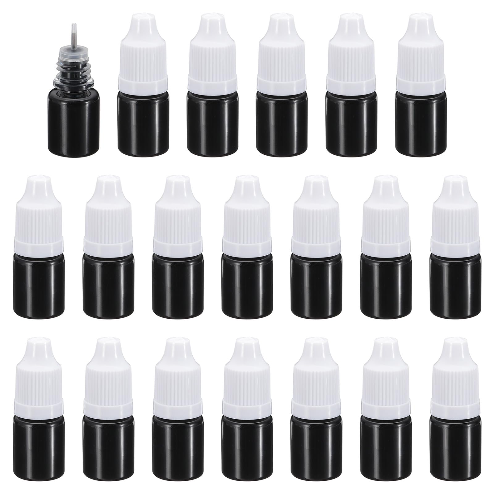 PATIKIL 20Pcs 5ml Ink Refills for Stamps, 3.38oz Replacement Refill Ink for Identity Theft Protection Stamp Confidential Roller Stamp Letter Stamp, Black