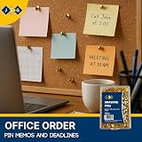 JKG 300 x Gold Metal Push Pins for Notice Boards Cork Bulletin Map Pin Art view 4