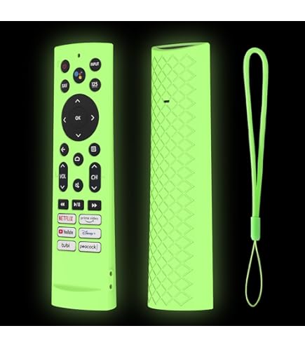 Custodia In Silicone Per Telecomando Hisense: Protezione Antiscivolo Con Cordino (Nero) Per Serie A7/U8