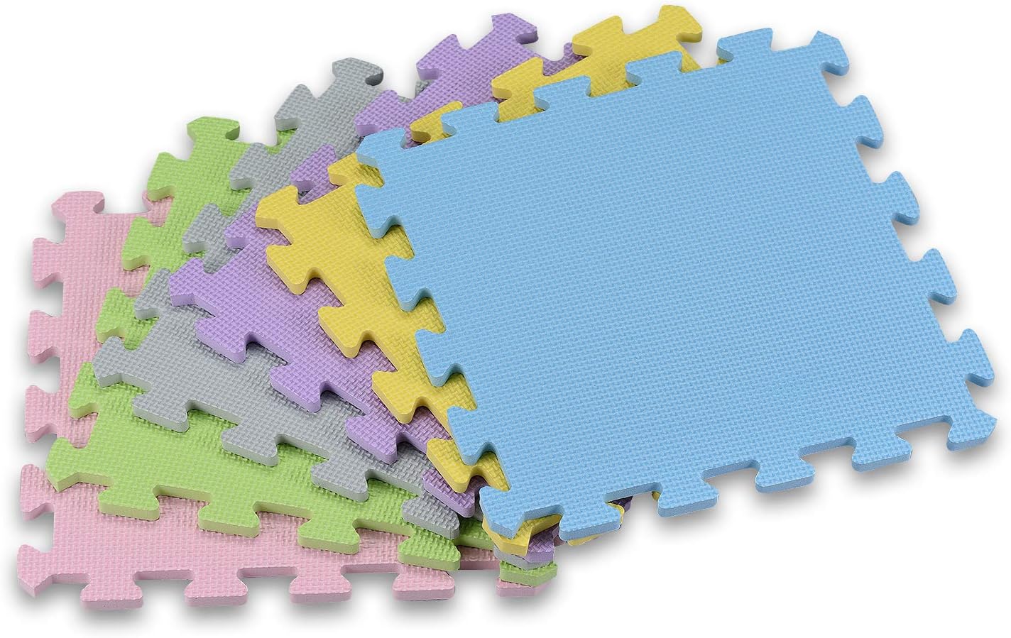 TLCmat Soft Foam Play Mat (Pastel 12pcs Pack)
