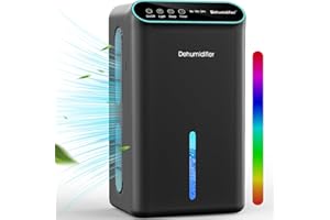 LOMMOL Dehumidifier, (800 Sq.ft) Dehumidifiers for Home, 86 OZ Water Tank, Dehumidifiers for Bedroom with Essential Oil Diffu