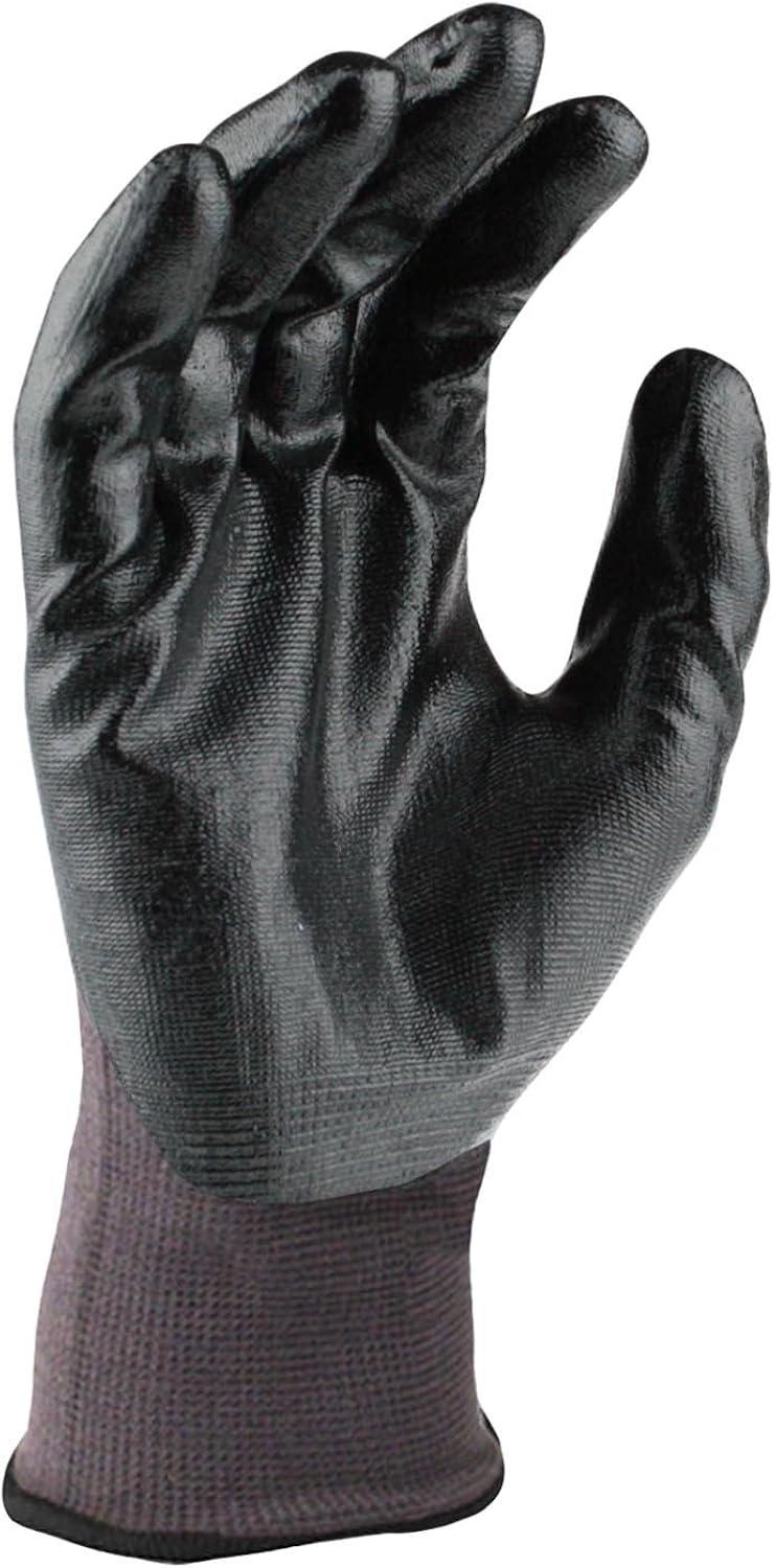 DeWalt Nitrile DPG66 General Purpose Glove - Grey/Black, Large, L (Pack of 2)