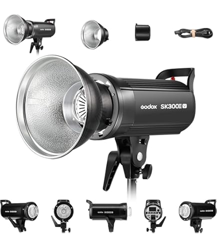 GODOX-SK300ⅱ Godox 2X SK300II Studio Flash Strobe Kit:2.4G 600Ws