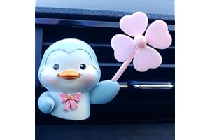 MOTANEY Cute Car Air Freshener Vent Clips, 3D Animal with Mini Fan Diffuser Vent Clip, Air Conditioning Decoration with Scent Pads Car Accessories for Women and Men