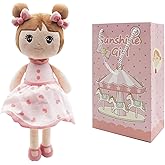 Maxshop 17'' Plush Dolls Baby Girl Toy Gifts Stuffed Doll Super Soft Plush Toy Pink with Gift Box (Pink Doll)