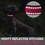 ATETEO Reflective Adjustable Dog Collar with Neoprene Padding 17.7-27.5 in view 5