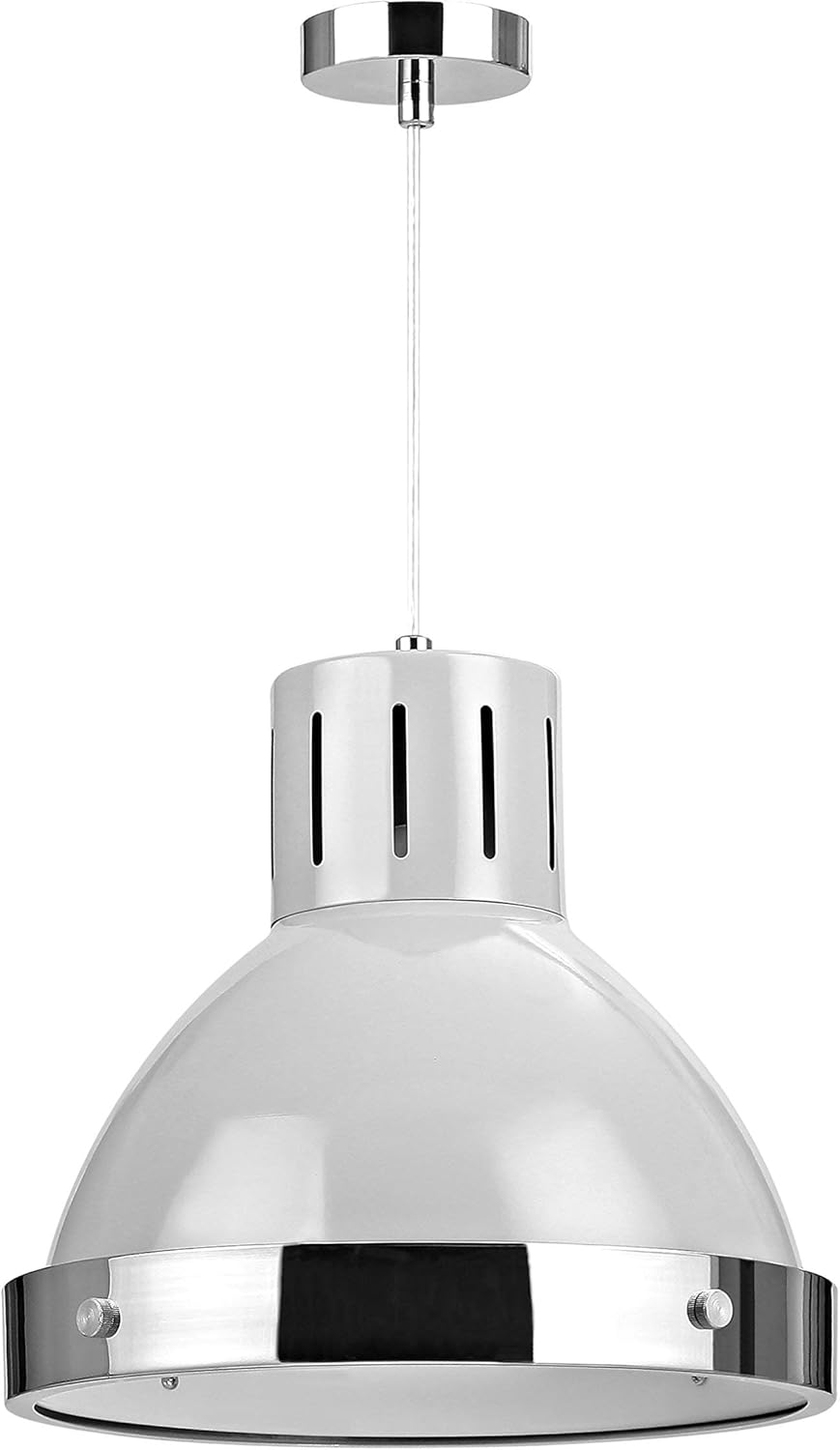 Premier Housewares E27 Edison Screw Vermont Pendant Light, 60 W, 110 x 35 x 35 cm - Flint Grey, H110 x W35 x D35cm - Image 3