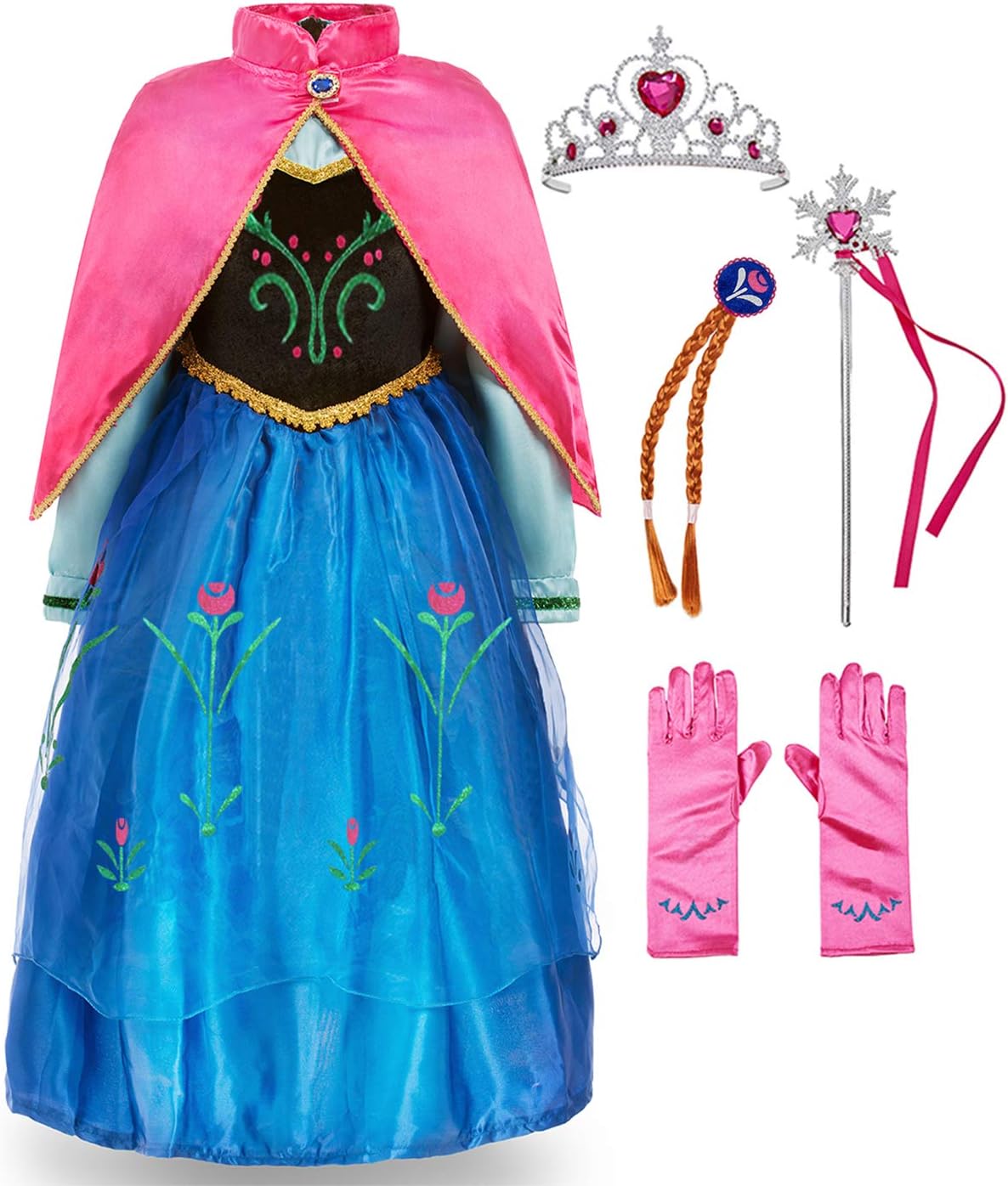 FunnaPrincess Costume for Toddler Girls Fancy Dress Party with Accessories