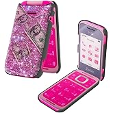 BEOTIWAD Case for HMD Barbie TA-1681 4G Phone,Pink Glittering Dollar Bills | Dual-Layer Shockproof Case with Hard PC Shell, Soft TPU Bumper and Tempered Glass Screen Protector for HMD Barbie TA-1681