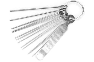 Guitar Nut File Set, Bridge Saddle Nut Files 13 Neddles Set Tool Kit for Instrument String