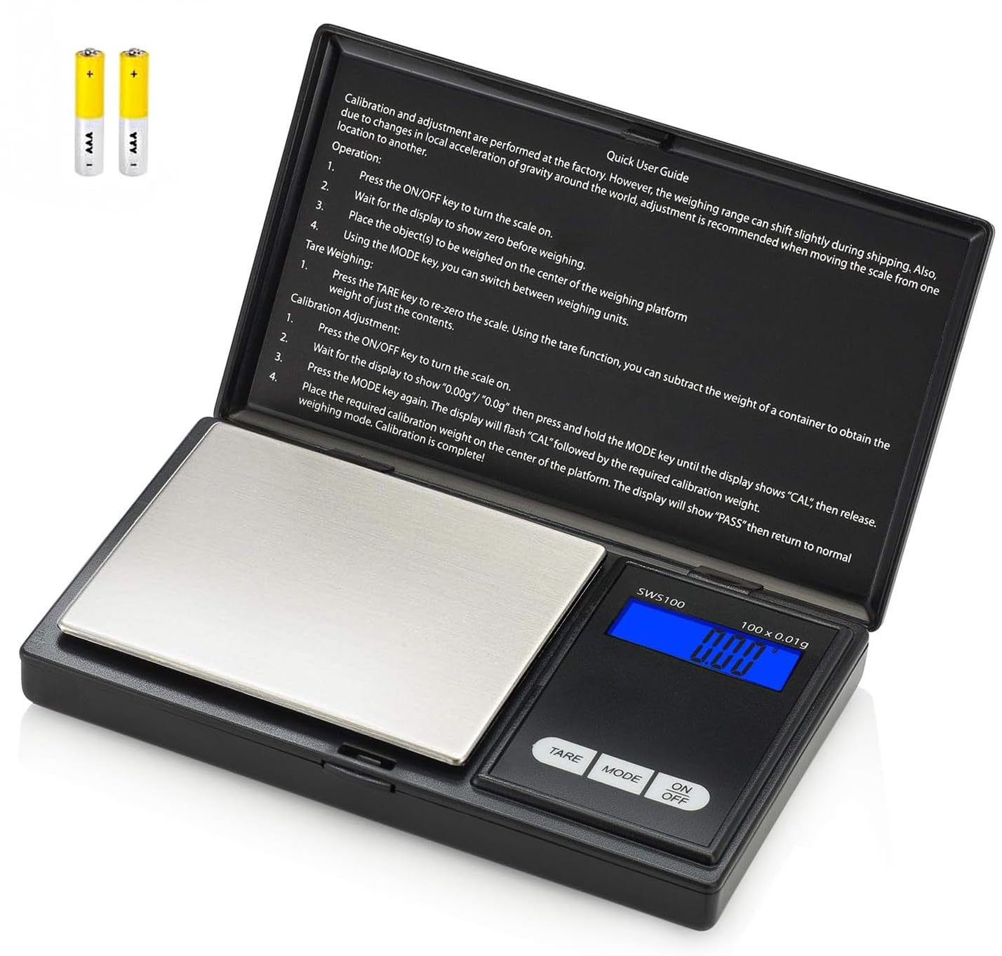 Smart Weigh Digital Pocket Scale 100 x 0.01g - Black