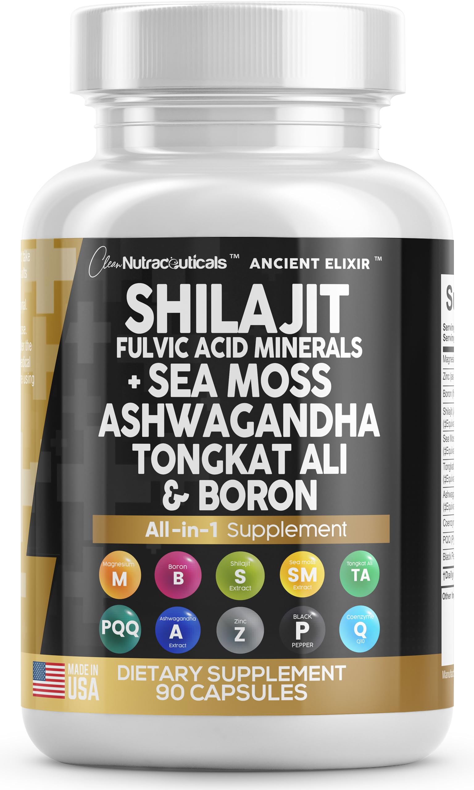 Mua Shilajit Supplement 10,000mg with Sea Moss 6000mg, Ashwagandha 6000mg, Tongkat Ali, Boron