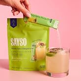 SAYSO Spicy Margarita Cocktail Sticks, Just Add Water + Spirits, 8-Pack | All-Natural Lime, Jalape&ntilde;o &amp; Smoked Salt, Ready in 1 Min, Craft Cocktail or Mocktail, 15 Calories, Vegan, Gluten-Free