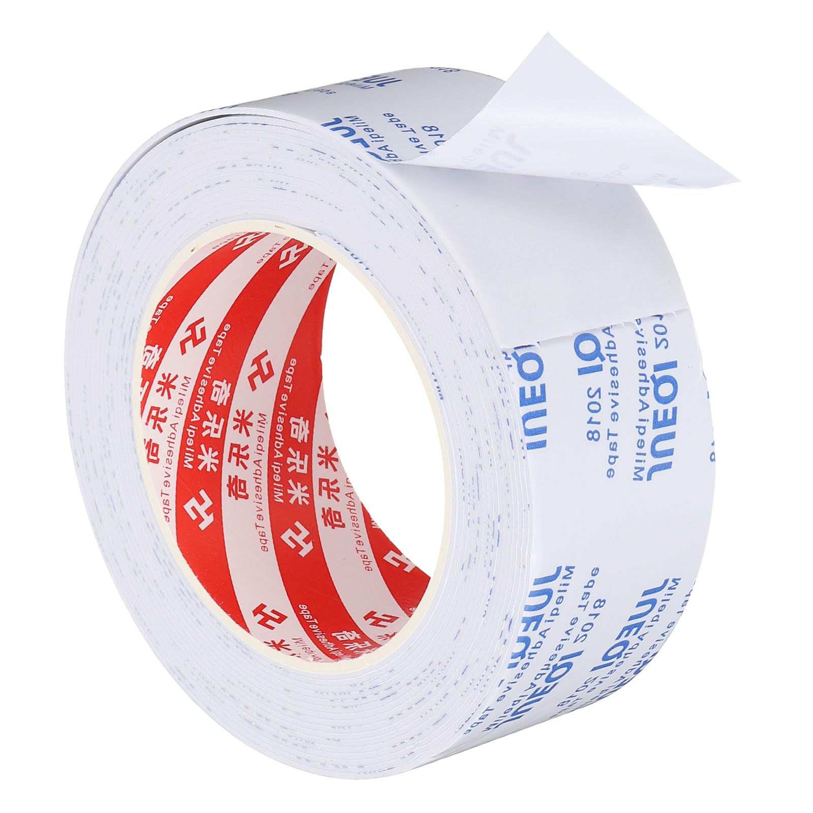 PATIKIL 5m/16.4ft Sealing Foam Tape, 45mm Wide 1mm Thick Single Sided Weather Stripping Door Furniture Seal Strip for Window Pipes Insulation, White