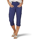 Lee Women's Relaxed Fit Austyn Knit Waist Cargo Capri Pant