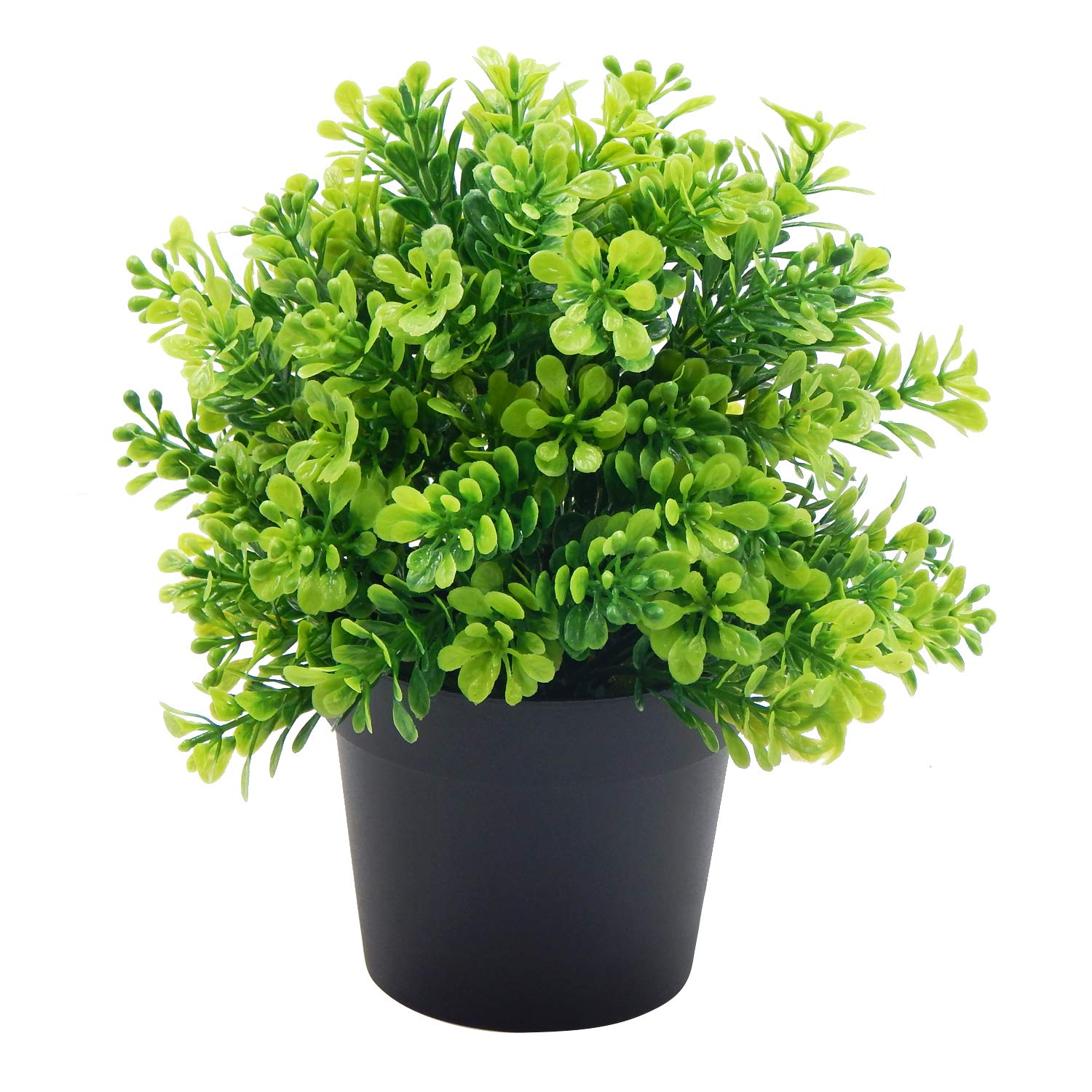 Photo 1 of OFFIDIX Artificial Plastic Plants with Pots, Fake Plastic Eucalyptus Plants for Home Office Decoration, Small Faux Plastic Plants for Indoor Decor