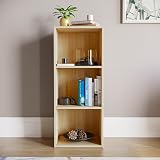 Vida Designs Oxford 3 Tier Cube Bookcase Oak Wood Shelving Display Unit view 2