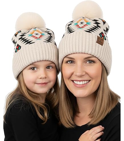 Amazon.com: Funky Junque Mommy & Me Beanie Set – Matching  display picture 2