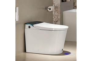 CANEST Smart Toilet with Bidet Built in, Foam Dispenser, 1000g MaP Flushing, Full-Area Seat Sensor, Auto Temperature Control Heated Seat, Auto Open/Close, Foot Sensor, Deodorization, Remote(FC-002SE)