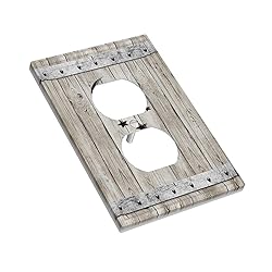 Xuejiaku Decorative Outlet Covers Vintage Barn Door