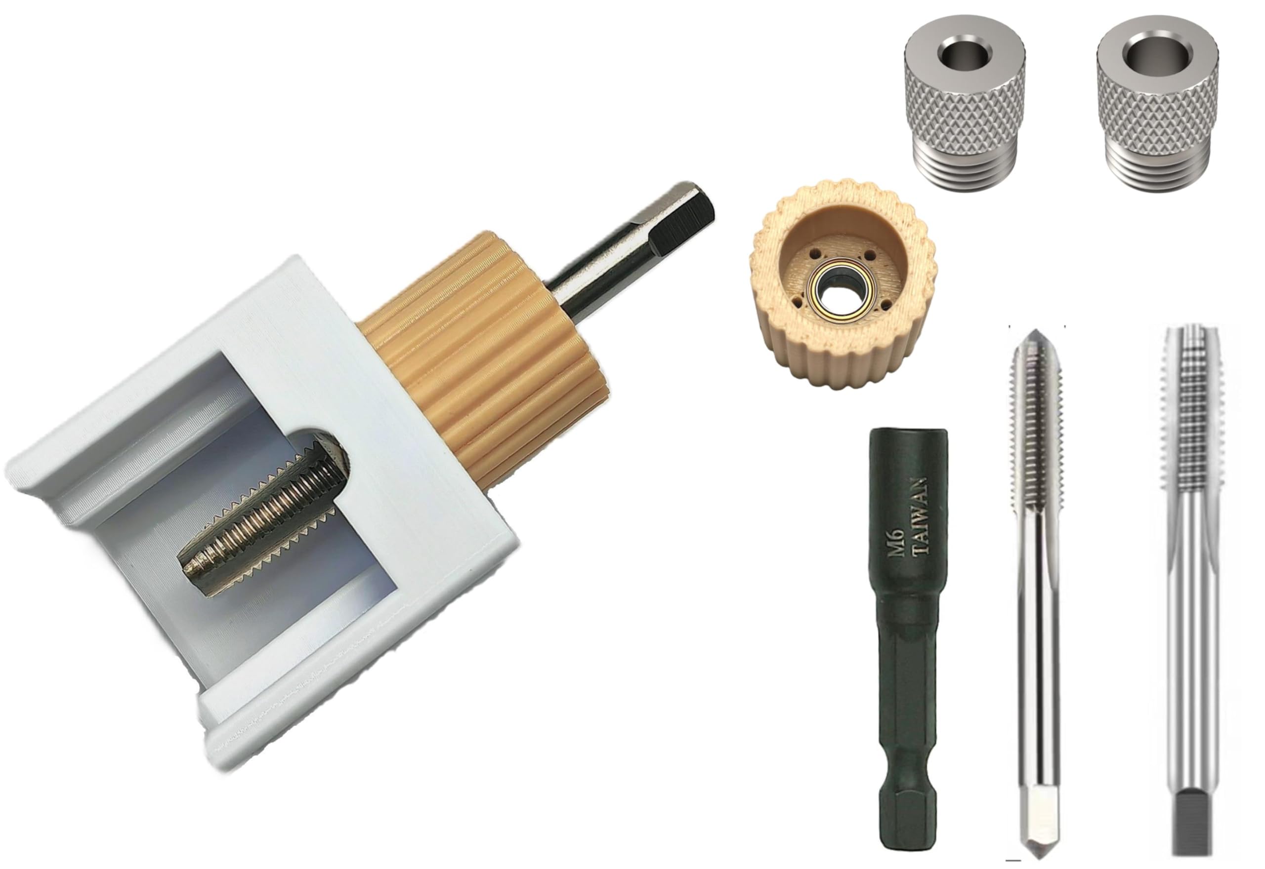 Photo 1 of tsimiuk Aluminum Extrusion Tap Guide Tap Jig & Tap Bit for 2020 3030 4040 2040 3060 4080 European Standard Aluminum Profile