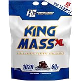 Ronnie Coleman Signature Series King Mass XL Mass Gainer Protein Powder, Muscle Gainer, 60g Protein, 180g Carbohydrates, 1,000+ Calories, Creatine and Glutamine, Dark Chocolate, 15 Pound