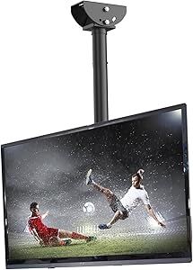 Loctek Ceiling TV Mount Adjustable Bracket For TV Fits 26 to 55 inch TV up to 66 lbs, Max VESA 400x400mm