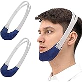 IDEAR 2PCs Chin Straps for Users, Anti Snoring Chin Strap to Reduce Air Loss, Breathable and Comfortable for Men & Women