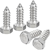 Hex Head Lag Coach Wood Screws For Furniture Stainless Steel A2 DIN 571