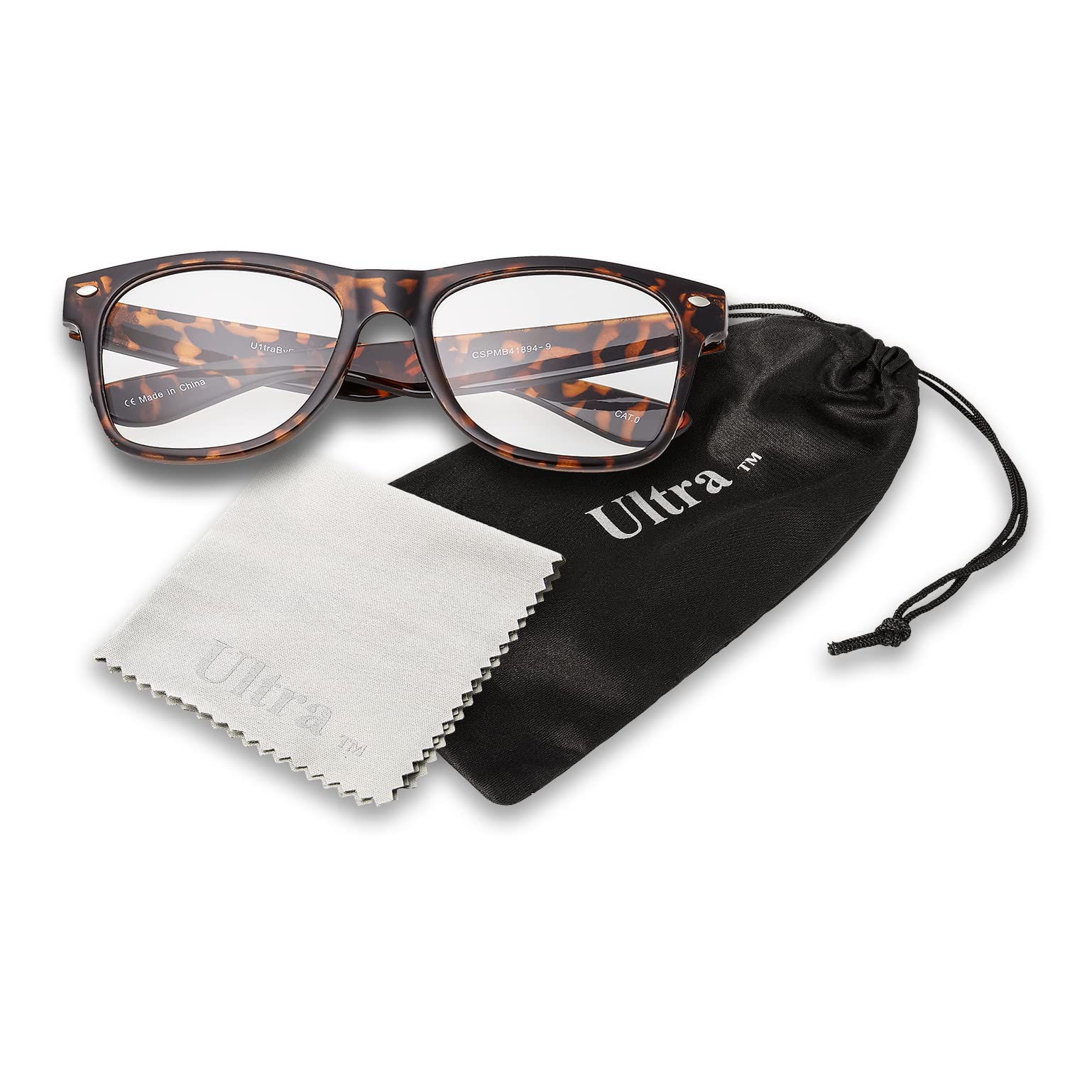 Ultra Adults Fashion Fake Glasses with Clear Lenses: Geeky Novelty Frames for Velma Costume, Fancy Dress, Cosplay - Unisex Glasses for Men and Women - Retro - Tiger Leopard Print with Clear Lenses — image 1