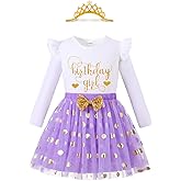 LYSMuch Kids Toddler Baby Girls Birthday Outfits Princess Vest Long Sleeve Shirt Mesh Bubble Tutu Skirt Set