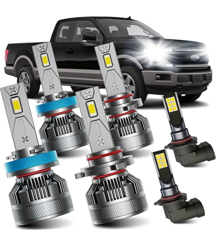 H13 9008 LED Headlight Bulbs Hi/Lo Beam 2000W 6500K For Ford F-150 04