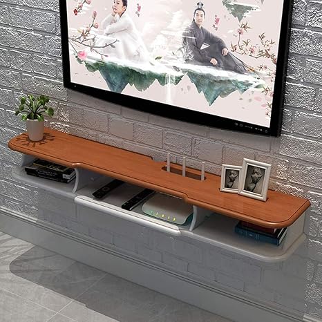 Amazon 壁掛けテレビキャビネットフローティングシェルフセットトップボックスルーターdvdプレーヤー収納棚テレビスタンド多機能ディスプレイ棚ホワイト1 2m 1 4m 色 Brown サイズ さいず 1cm ローボード テレビ台 オンライン通販