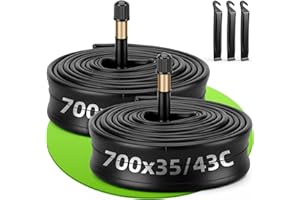 BEAUGIREW 2 Pack 700C Bike Tubes 700 x 35C/38C/40C/43C AV48mm 33mm Schrader Valve Bicycle Inner Tubes Compatible with 700x35C