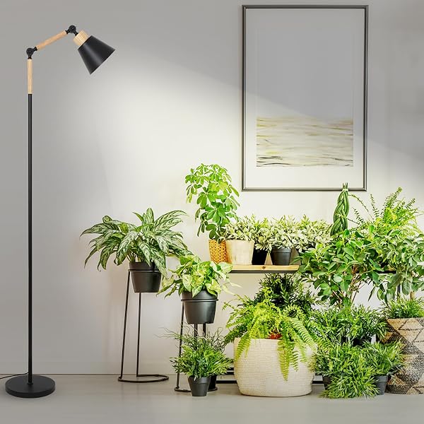 HMVPL GROW LIGHTS FOR INDOOR PLANTS FULL SPECTRUM, PLANT LIGHTS FOR INDOOR GROWING WITH 20W COB GROW LIGHT BLUB, 4/8/12H TIMER, STANDING TALL GROW LAMP FOR MIDDLE LARGE PLANTS(75”, HEIGHT ADJUSTABLE)