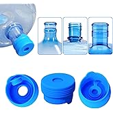 3 Pack 3 and 5 Gallon Water Jug Cap, Upgrade Silicone Reusable Replacement Caps, Non Spill Lids for 55mm Standard/Screw/Crown Tops Water Bottle