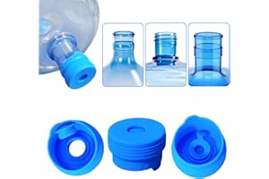 KUWSEIY 3 Pack 3 and 5 Gallon Water Jug Cap, Upgrade Silicone Reusable Replacement Caps, Non Spill Lids for 55mm Standard/Screw/Crown Tops Water Bottle
