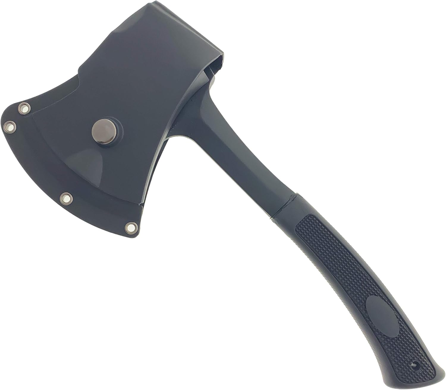 Otakumod 11" Tactical Ranger Axe. Hatchet. Stainless Steel Blade with Hard Cover. for Outdoor Camping - Hiking to Cut Branches, Make Fire. EDC Tasks (Black-Fire Starter) : Sports & Outdoors