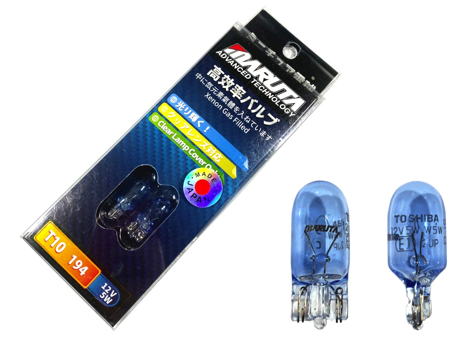 MTEC/MARUTA® 501 W5W 12V Xenon Gas Filled 3700K Car Sidelight Bulbs (E1) ECE Approved