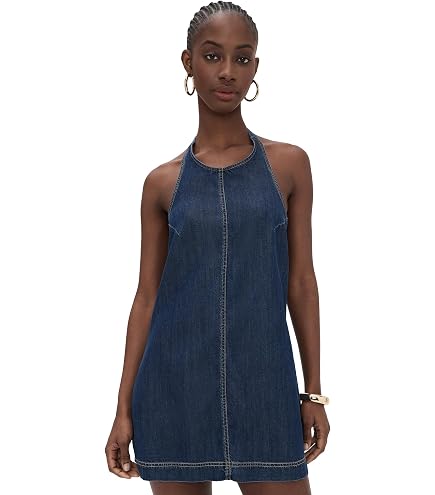 Good American Women's Shaped Denim Dress, Indigo1100, XS at Amazon Women's Clothing store