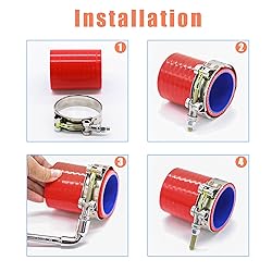 WYSIWYKA 14 Pcs 7 Sizes T-Bolt Hose Clamps, 304