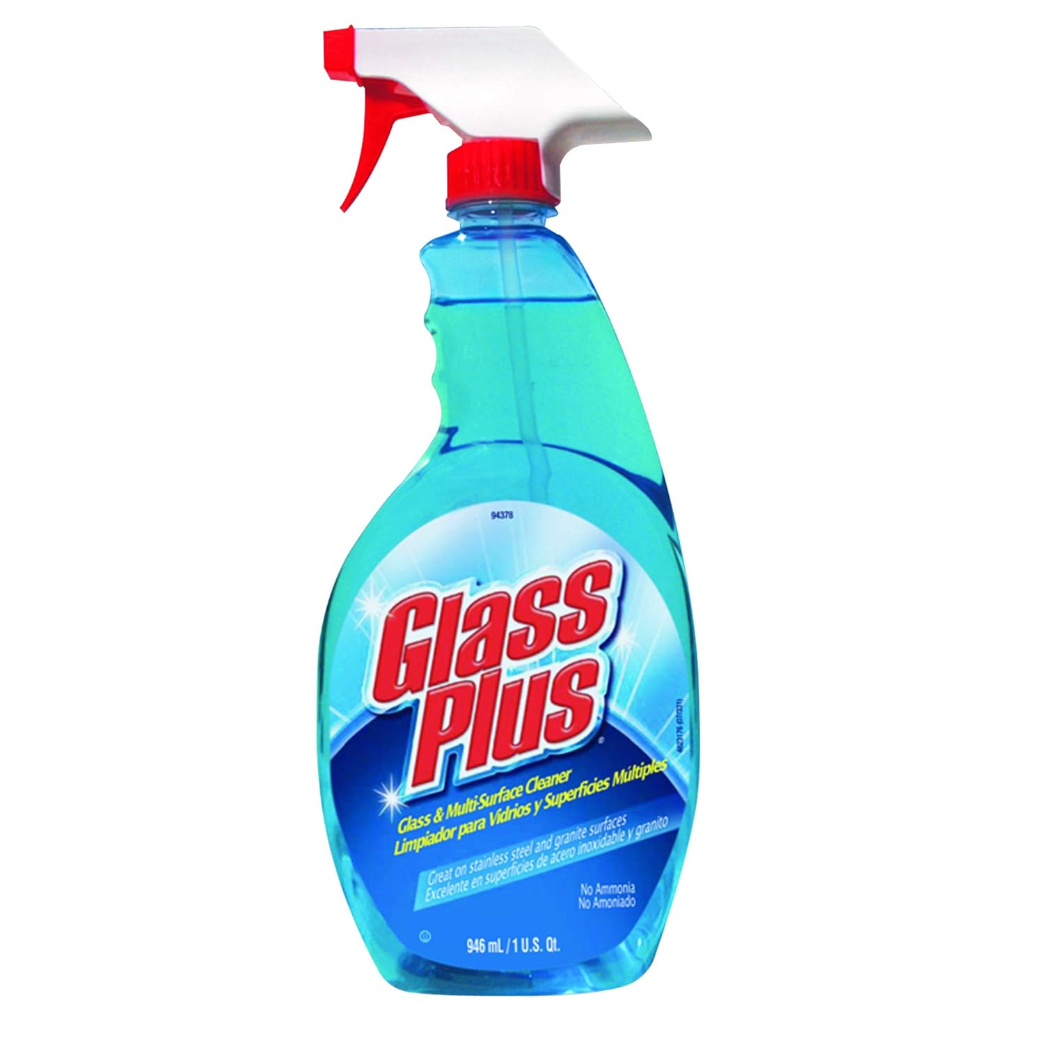 Glass Plus Glass Cleaner (NonAmmonia, 47.3Ounce, Case of