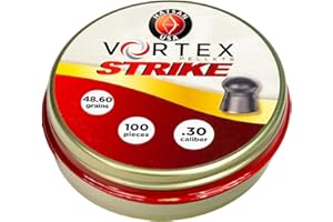 HatsanUSA Vortex Strike .30cal Airgun Pellets, 48.6gr, 100ct, Gray (HA90643)