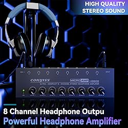 COKYISS Headphone Amplifier,8 Channel Stereo