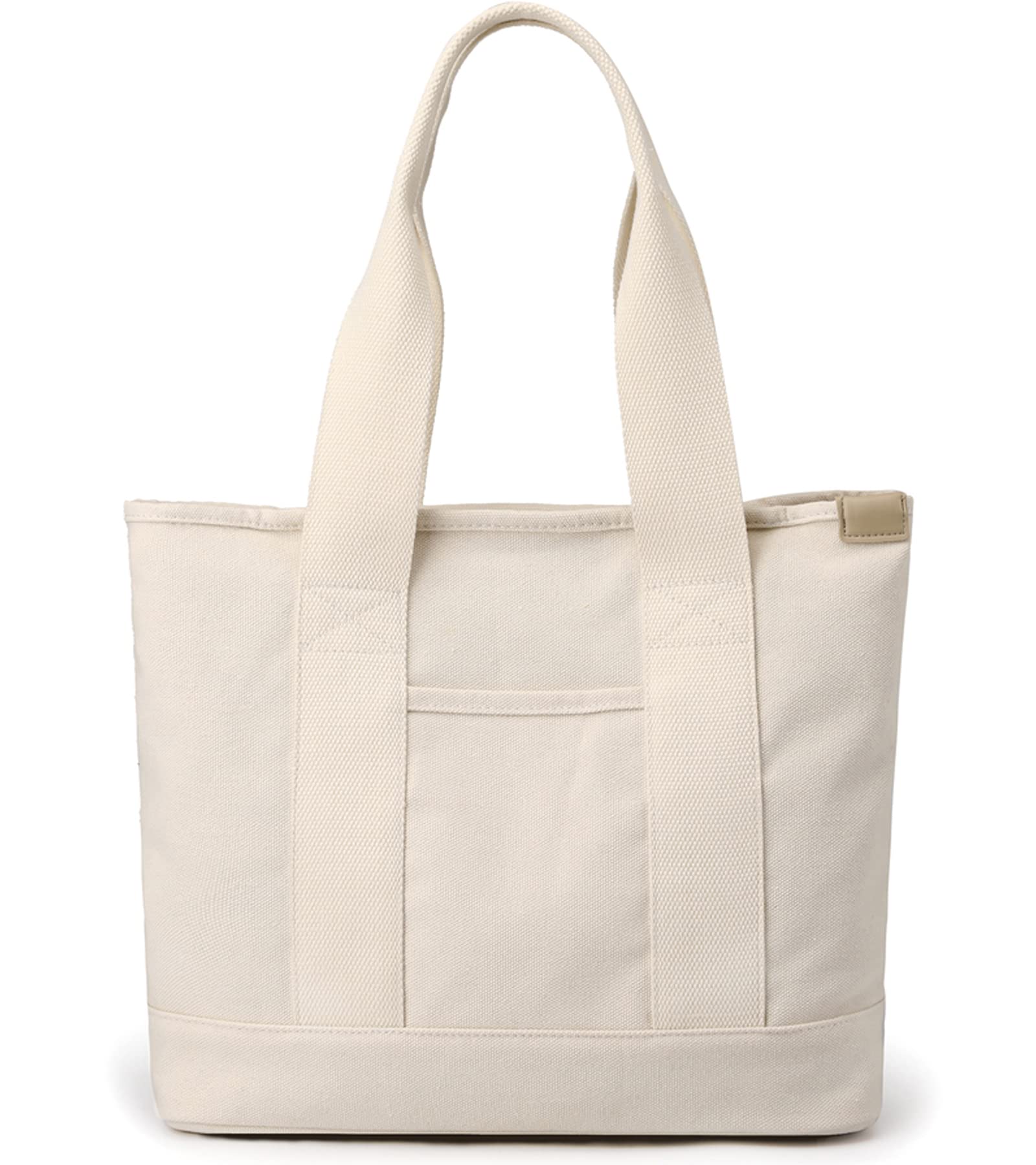 Photo 1 of zhongningyifeng Canvas Women Tote Bag Casual Top Handle Satchel Large Capacity Handbags Shopping Bag for Work Travel (Beige, Large)