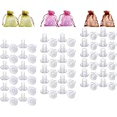 WHXGQ Heel Stoppers for Grass, 42 Pairs, 3 Sizes, Clear | High Heel Protectors for Women, Wedding Shoes, Walking on Grass and Uneven Floor, S, M, L