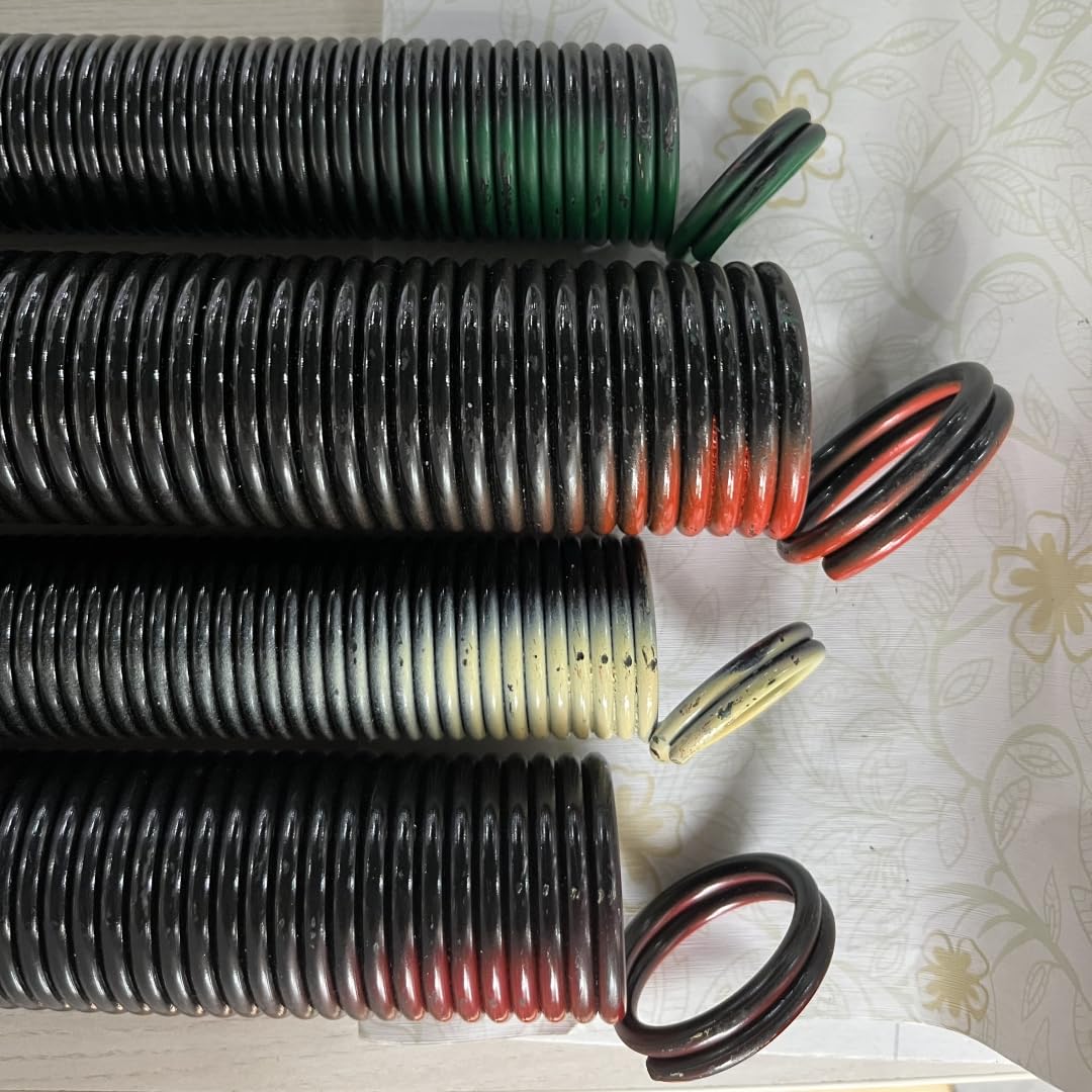 Photo 1 of YoTooLGDS Pair of 200 lbs Heavy Duty Garage Door Extension Springs Stretch Springs, 25” Long, Double Loop Ends, High Precision Electrophoresis Black Coated,MIN 16,000 Cycles,for 7ft High Garage Doors