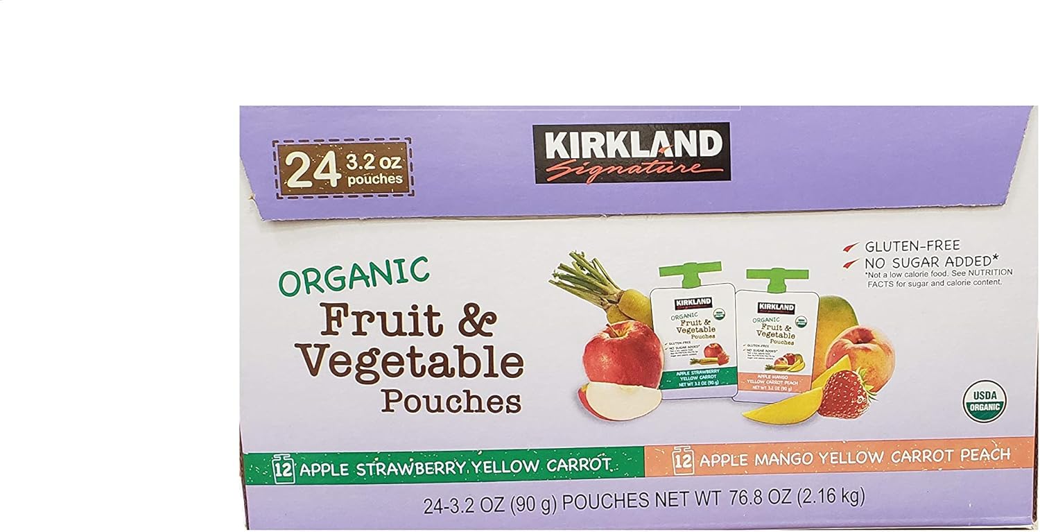kirkland organic fruit and vegetable pouches for babies