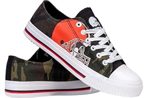 FOCO Women's NFL Camo Low Top Canvas Sneakers Shoes