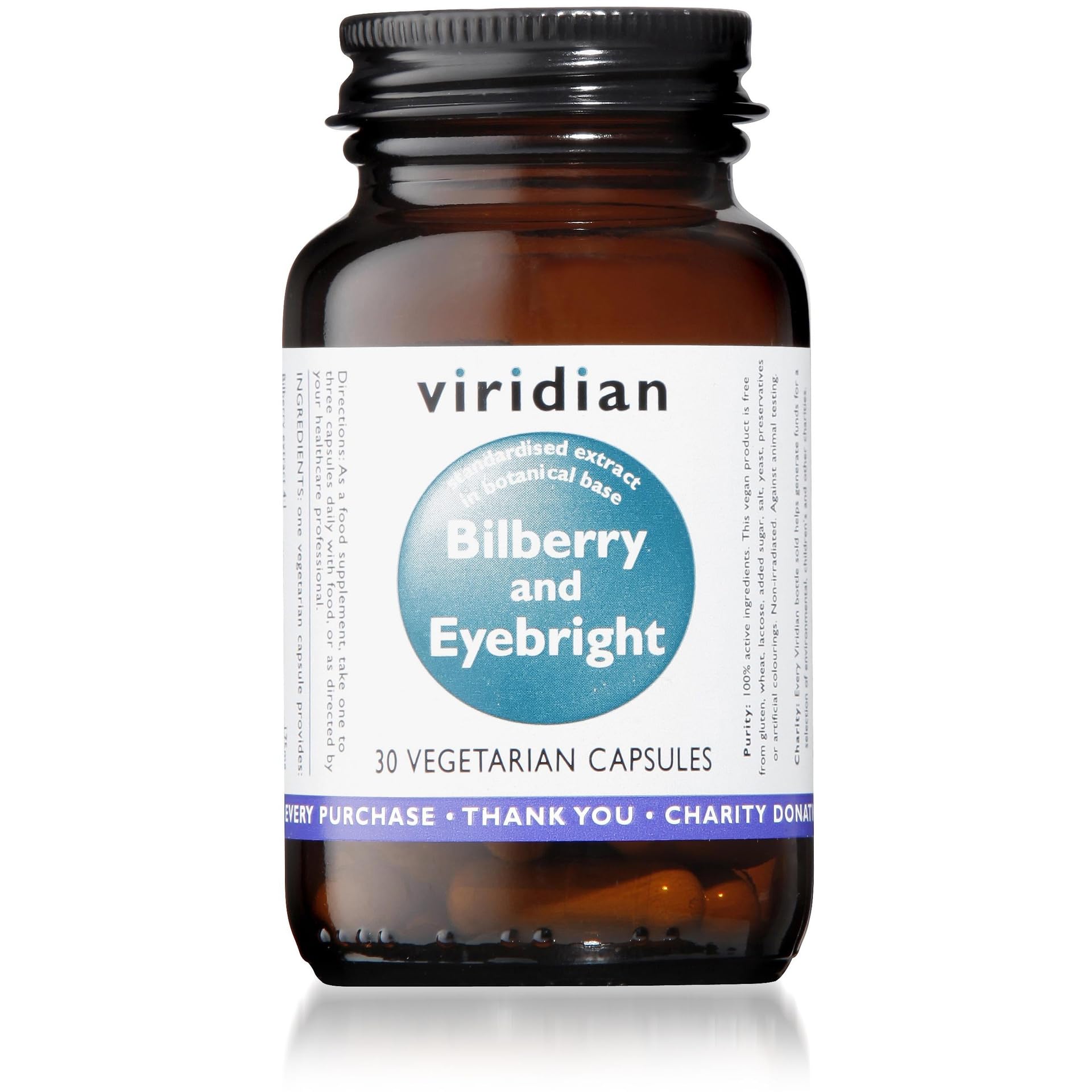 Viridian Bilberry with Eyebright, 30 vegi caps